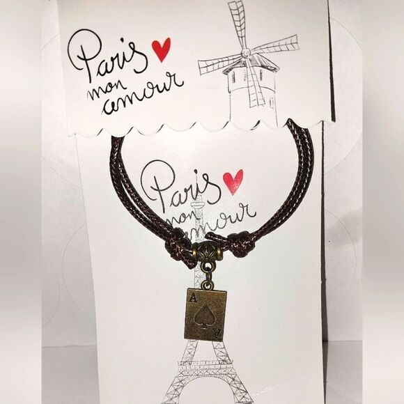 Hand crafted unisex Brown Ace bracelet - Picture 2 of 10